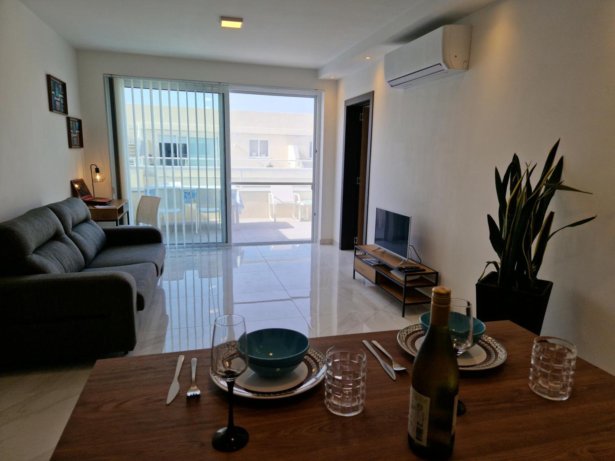 Sea View New Penthouse Terrace & Garage Parking Apartment St. Paul's Bay Exterior foto